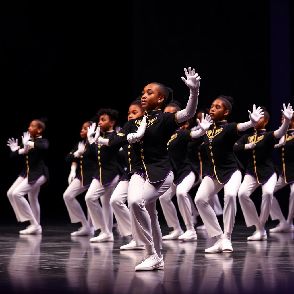 Mile High Legacy Steppers drill team in precision formation